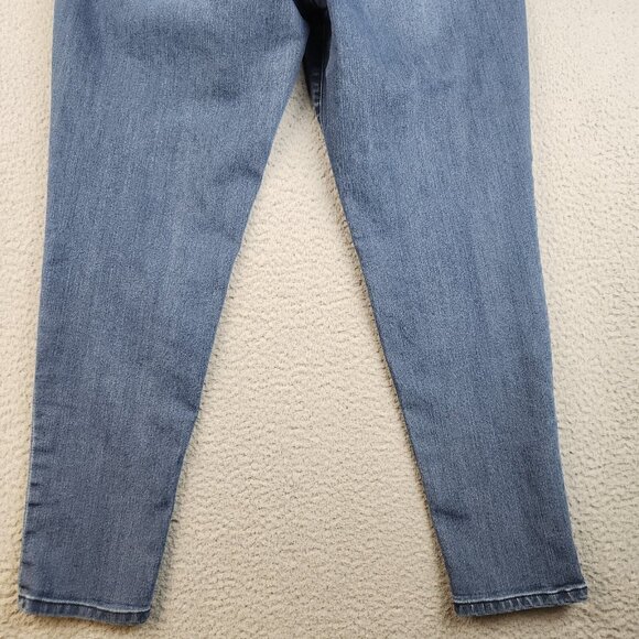 Democracy Indigo Ankle Skimmer Skinny Jeans Womens 16 Ab Solution Mid Rise Blue - Picture 12 of 13